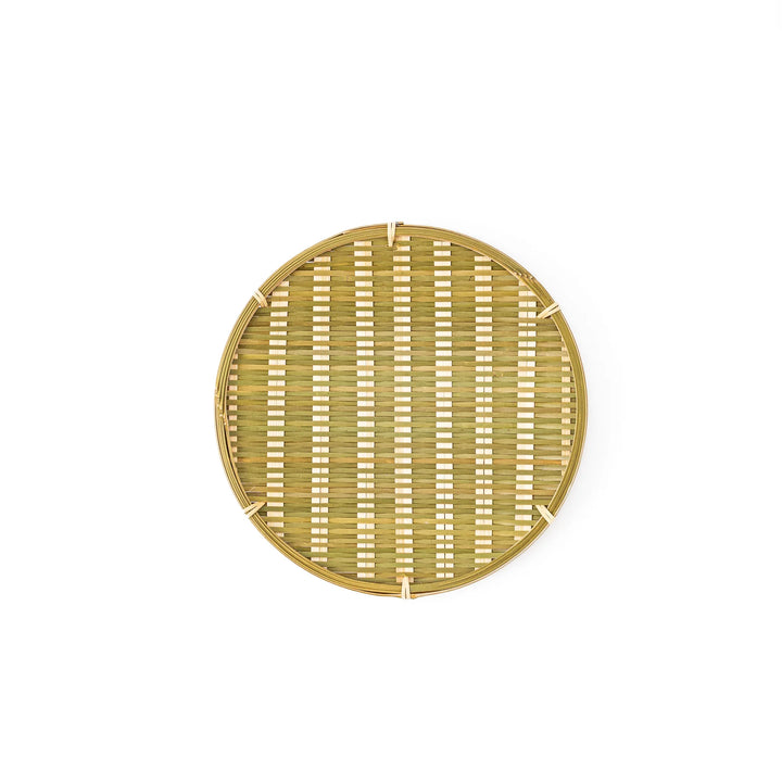 Small size traditional Japanese bamboo zaru strainer basket for elegant side dish plating and food preparation