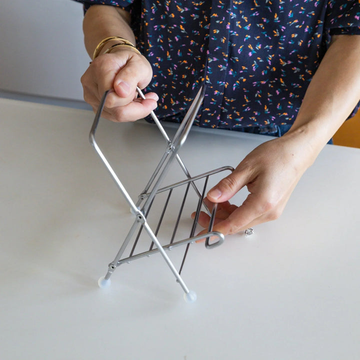 Nami expanding folding ecoframe stainless compost holder collapsible countertop trash bag stand food waste bin