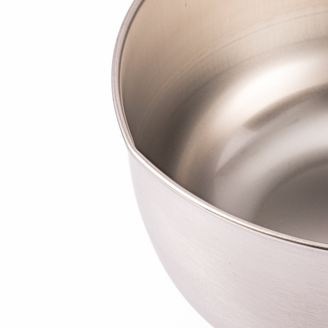 AUX Japanese Stainless Steel Mixing Bowl with Handle showing interior measurement markings on white background