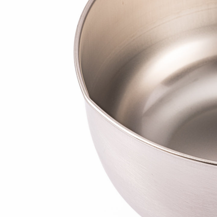 AUX Japanese Stainless Steel Mixing Bowl with Handle showing interior measurement markings on white background