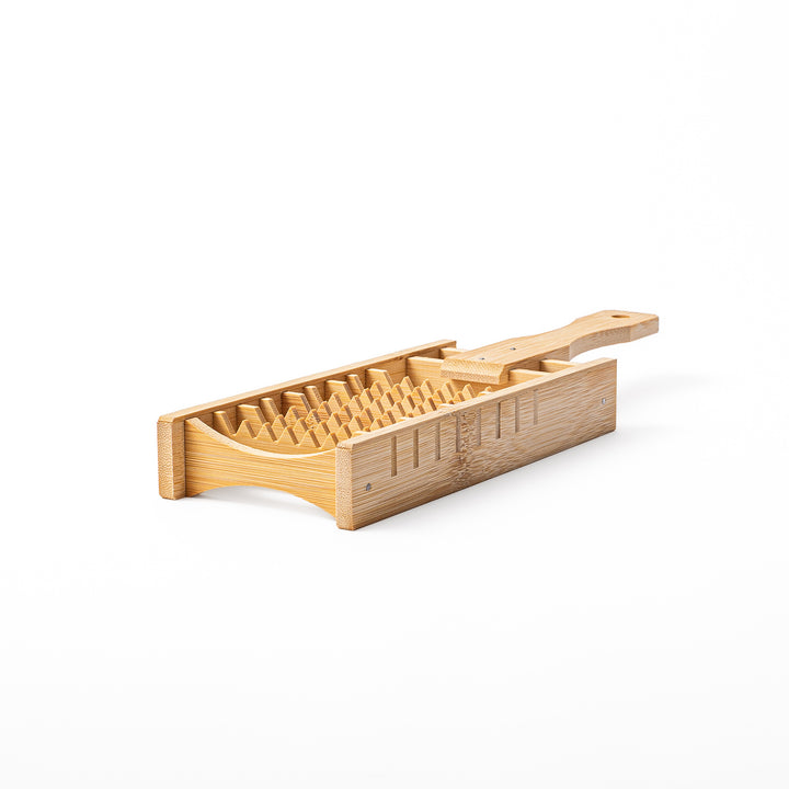 Traditional Japanese bamboo Oni Oroshi grater with coarse jagged teeth for grating daikon radish naturally