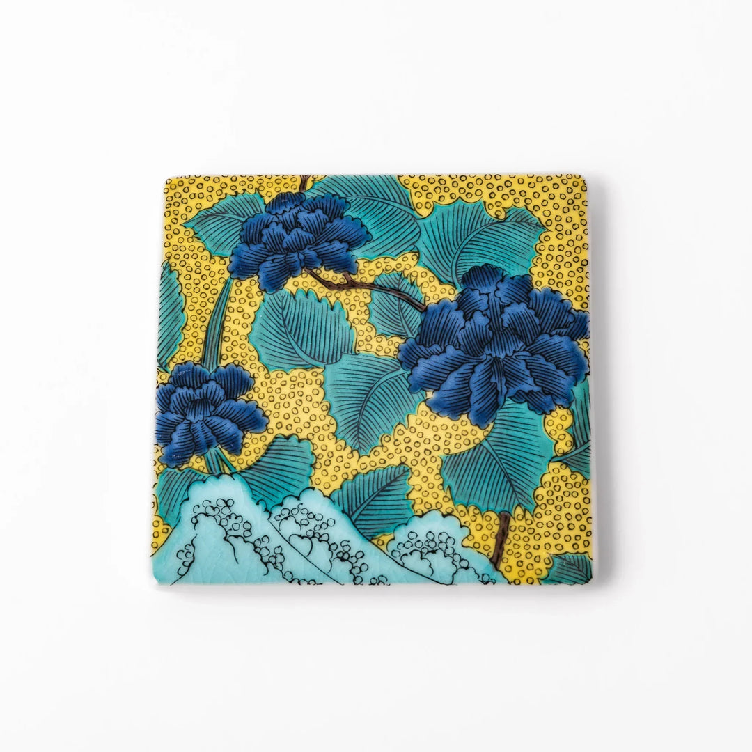Blue Peony Garden Coaster