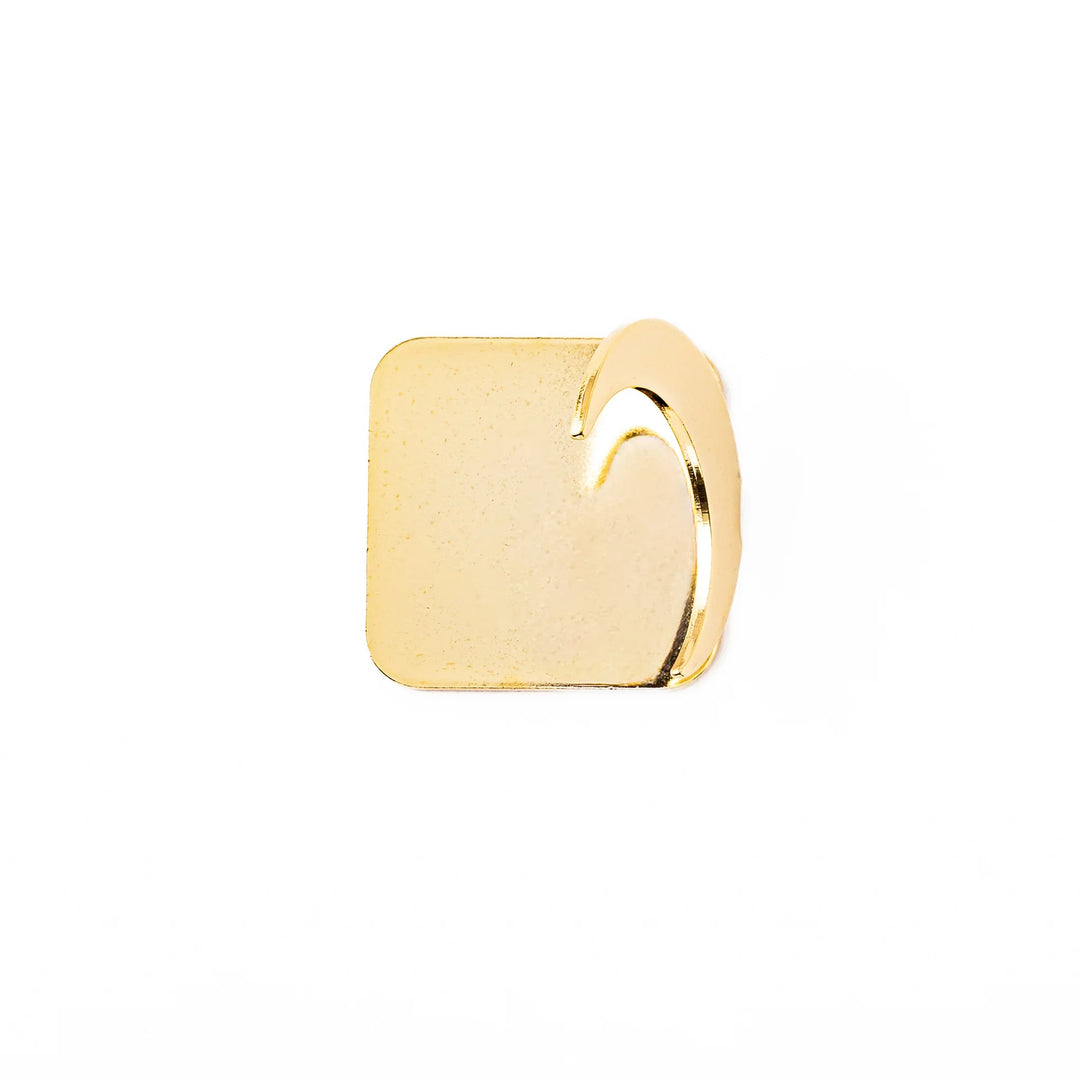 Celestial gold chopstick rest showing unique curved crescent moon design metallic elegant hashioki holder