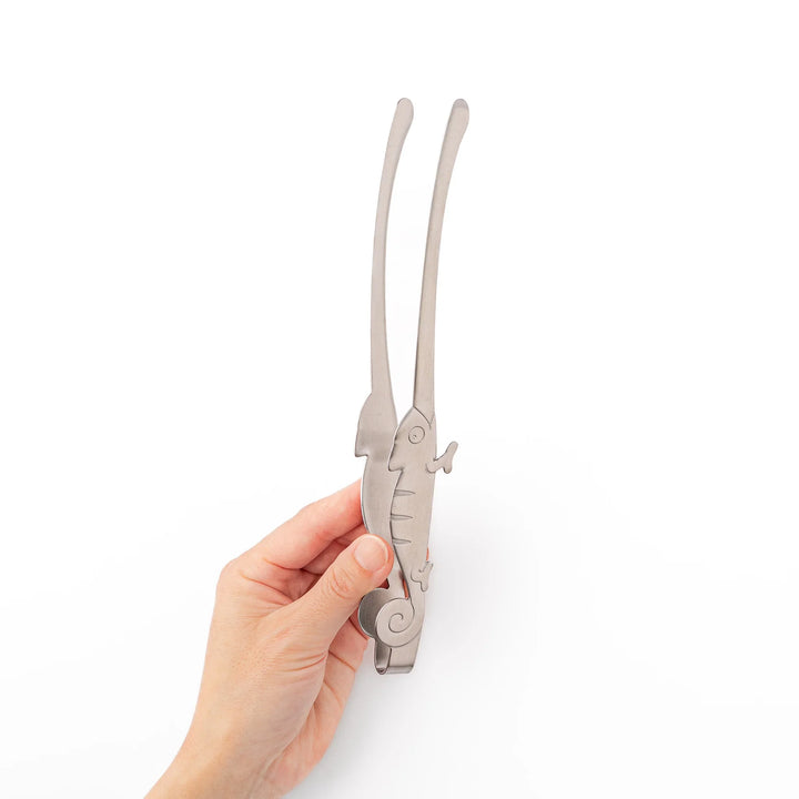 Unique Japanese chameleon kitchen tongs with creative animal shaped handle premium stainless steel food serving utensil