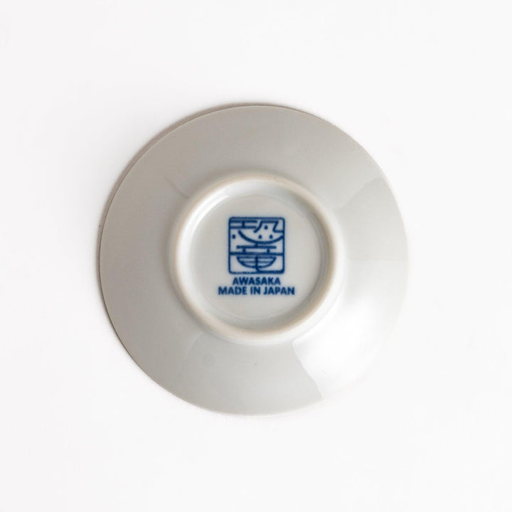 Small dinosaur pattern sauce plate with Japanese geometric motif for a playful dining table accent.