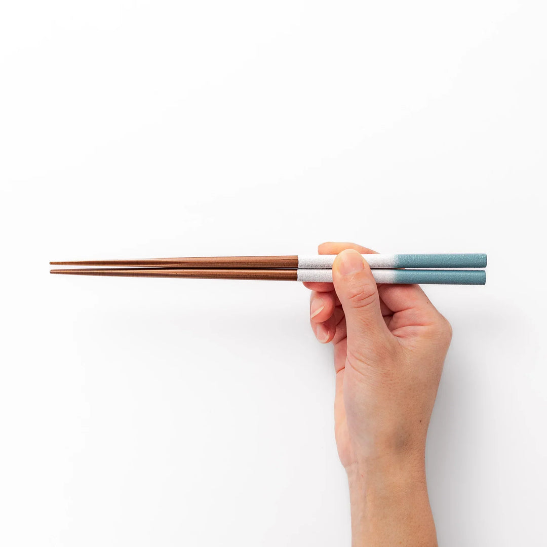 Floral-themed Japanese chopsticks gift set with pastel handles and clear rests featuring pressed sunflower and daisy.