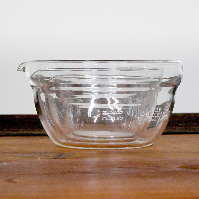 HARIO Heat-Resistant Glass Mixing Bowl Set with Pour Spouts (Set of 3)