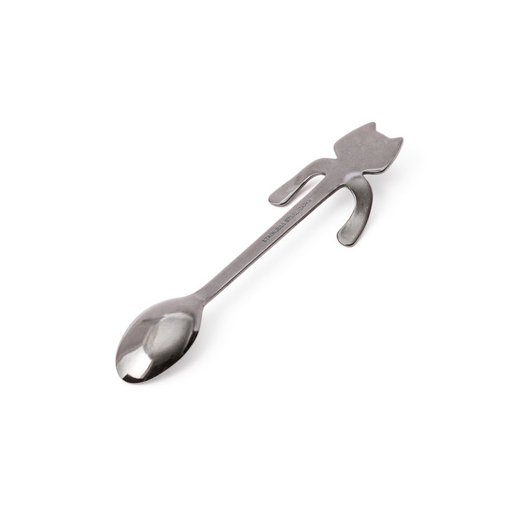 Decorative stainless steel black cat coffee spoon unique hanging paws design perfect small kitchen gift for cat lovers