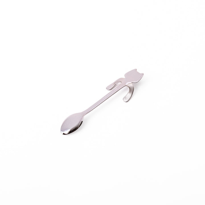 Cute stainless steel Black Shiba Inu coffee spoon with unique hanging paws design decorative small teaspoon for dog lovers