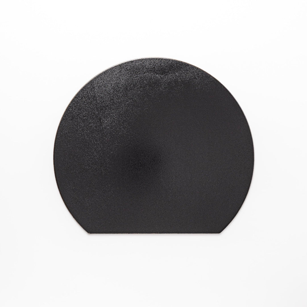 Gold Japanese Asanoha hemp leaf placemat with semicircular shape and embossed pattern for elegant table.