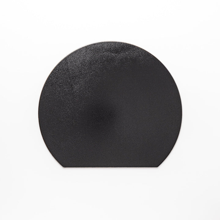 Gold Japanese Asanoha hemp leaf placemat with semicircular shape and embossed pattern for elegant table.