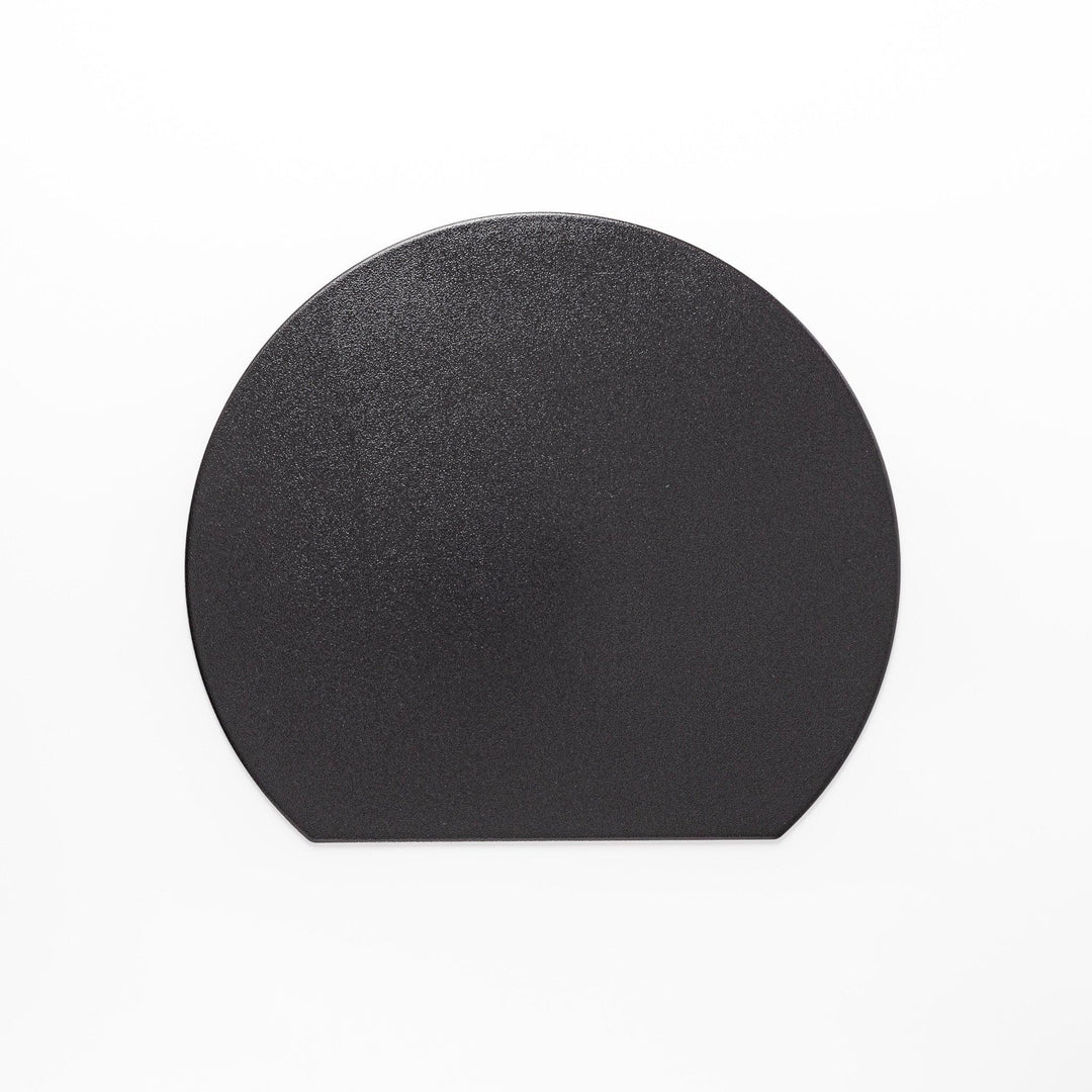 Silver Japanese Asanoha hemp leaf placemat with semicircular shape and embossed pattern for refined table.