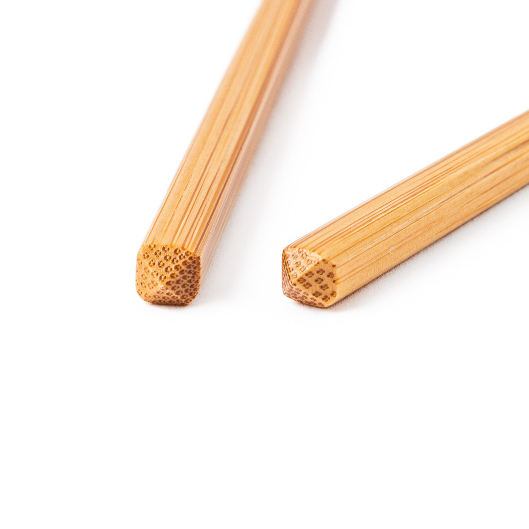 Authentic Japanese fine tip bamboo chopsticks with a natural bamboo finish for precise dining and minimalist table settings