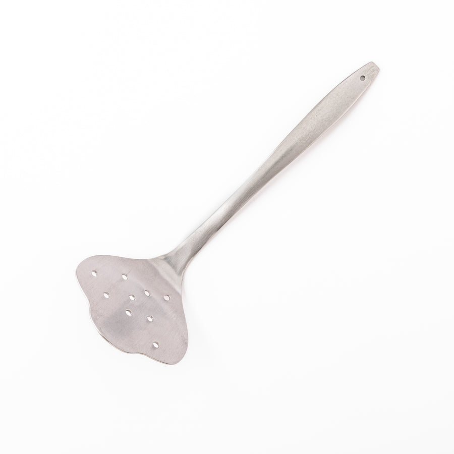 Authentic Japanese tofu scoop with perforated holes high quality stainless steel skimmer ladle for Yudofu hot pot