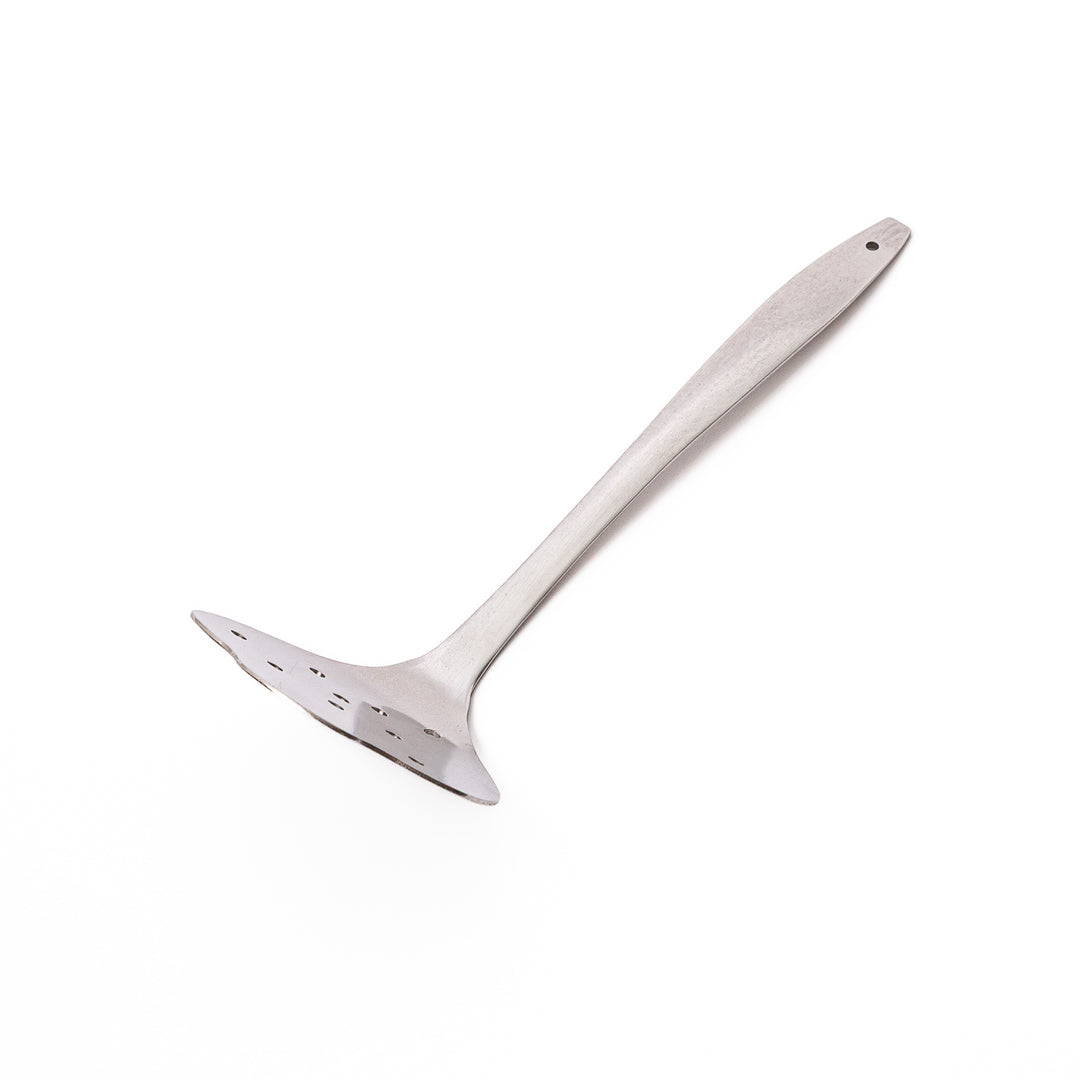 Authentic Japanese tofu scoop with perforated holes high quality stainless steel skimmer ladle for Yudofu hot pot