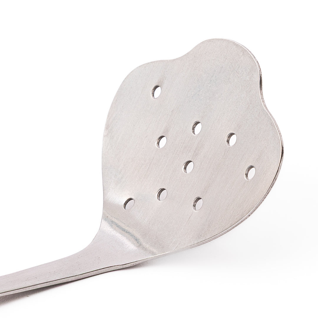 Authentic Japanese tofu scoop with perforated holes high quality stainless steel skimmer ladle for Yudofu hot pot