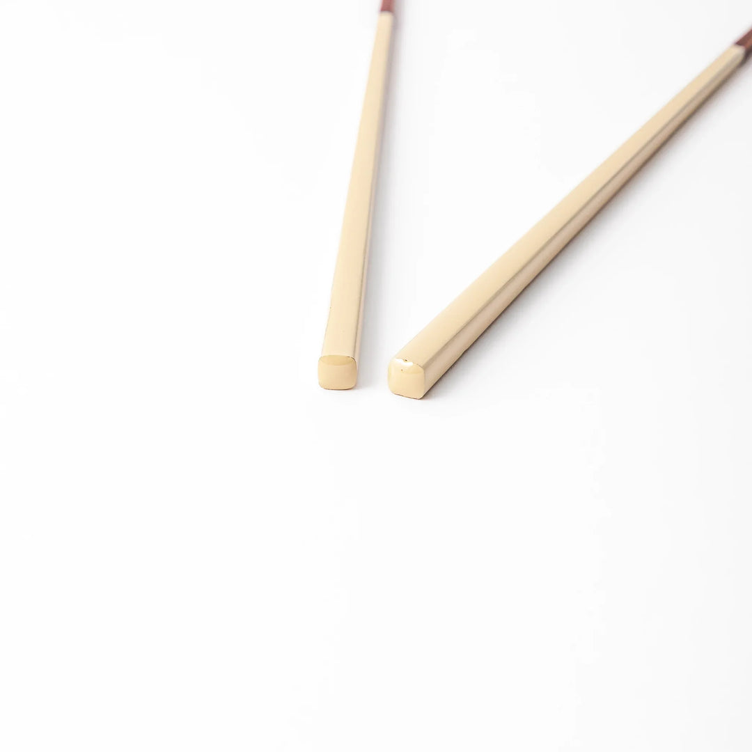 Pair of natural white Japanese traditional color bamboo chopsticks with fine tips for an elegant and precise dining experience