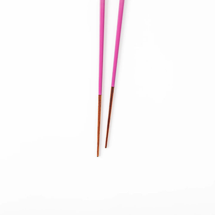 Pair of iris purple Japanese traditional color bamboo chopsticks with fine tips for an elegant and precise dining experience