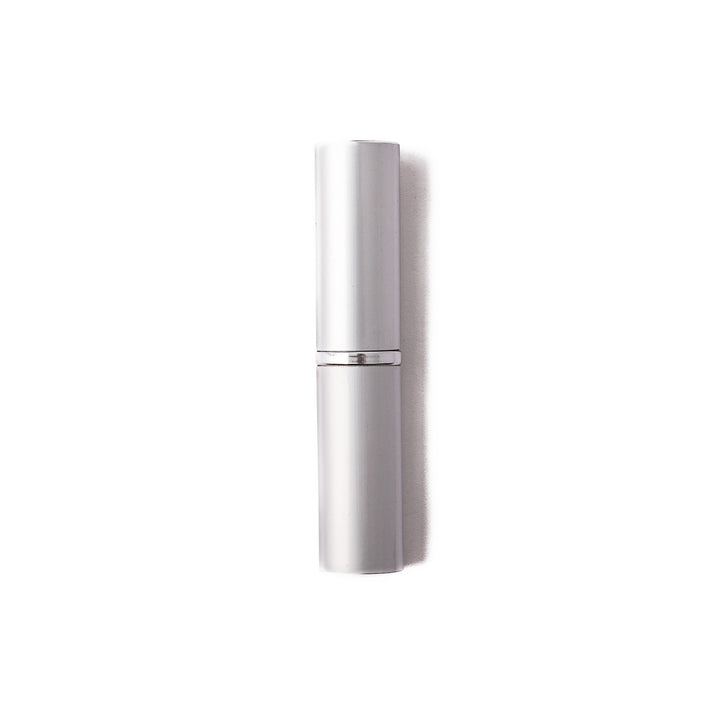 Sleek silver aluminum Japanese travel chopsticks case designed to look like a premium pen for stylish storage
