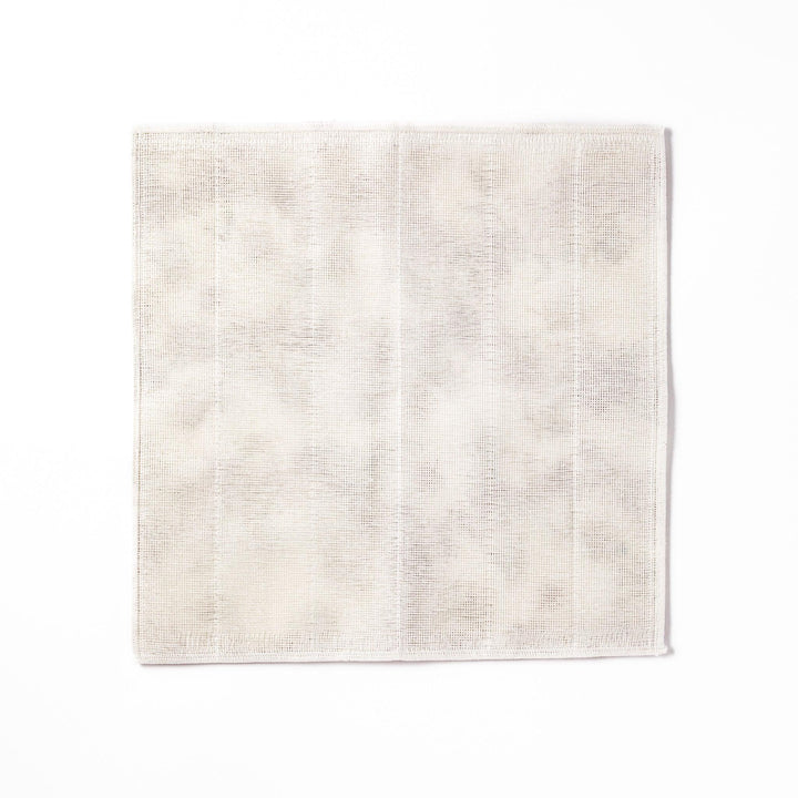 Kyoto Yuzen dyed Kaya cotton kitchen cloth featuring an elegant Japanese maple leaf and autumn grass pattern on white fabric