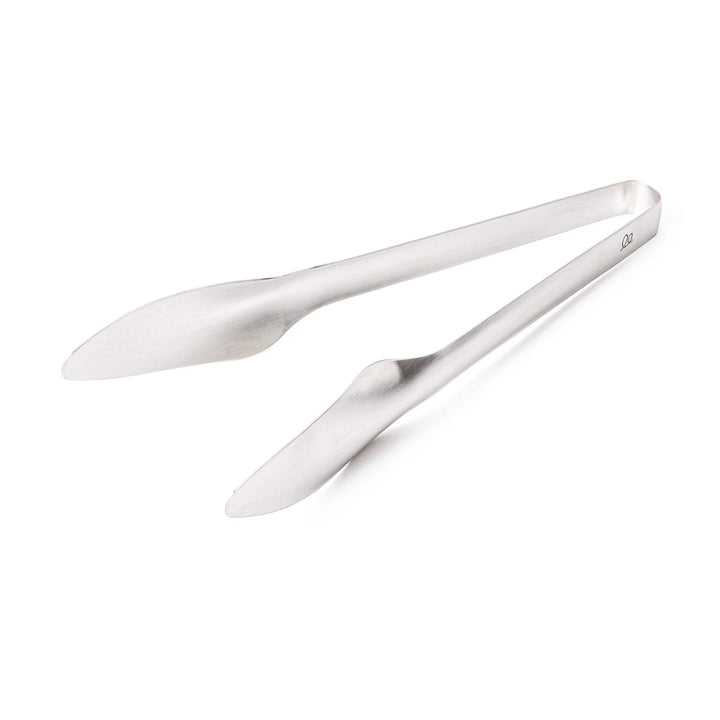 Japanese stainless steel toast and pastry serving tongs with brushed finish and ergonomic curved design for precise grip