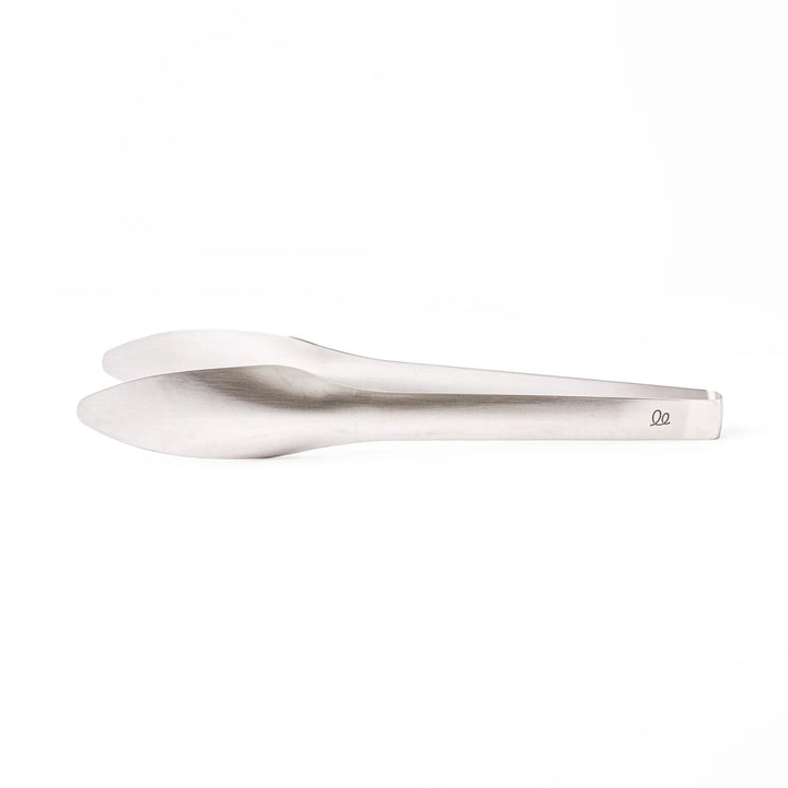 Japanese stainless steel toast and pastry serving tongs with brushed finish and ergonomic curved design for precise grip