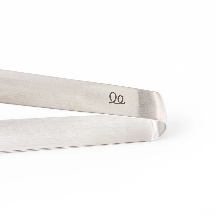 Japanese stainless steel toast and pastry serving tongs with brushed finish and ergonomic curved design for precise grip