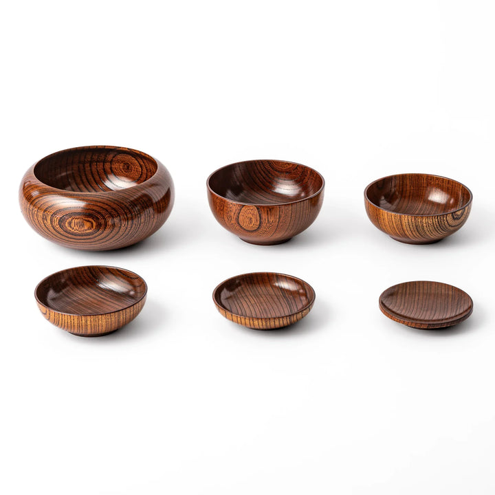 traditional japanese zelkova wood oryoki bowls lacquerware tableware set for zen buddhist monks mindful eating ritual