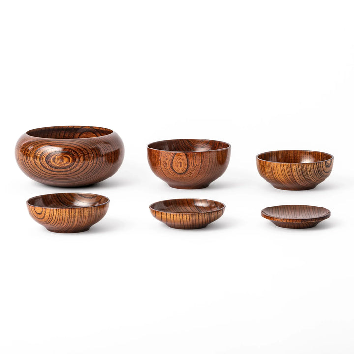 traditional japanese zelkova wood oryoki bowls lacquerware tableware set for zen buddhist monks mindful eating ritual