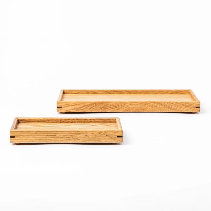 Modern Okamochi Wood Storage Caddy with Removable Serving Trays