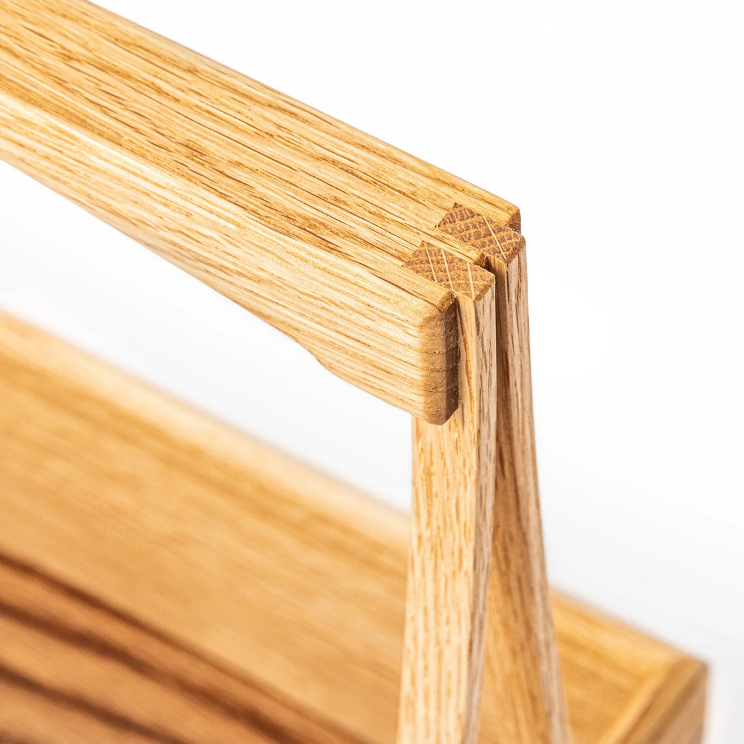Modern Okamochi Wood Storage Caddy with Removable Serving Trays