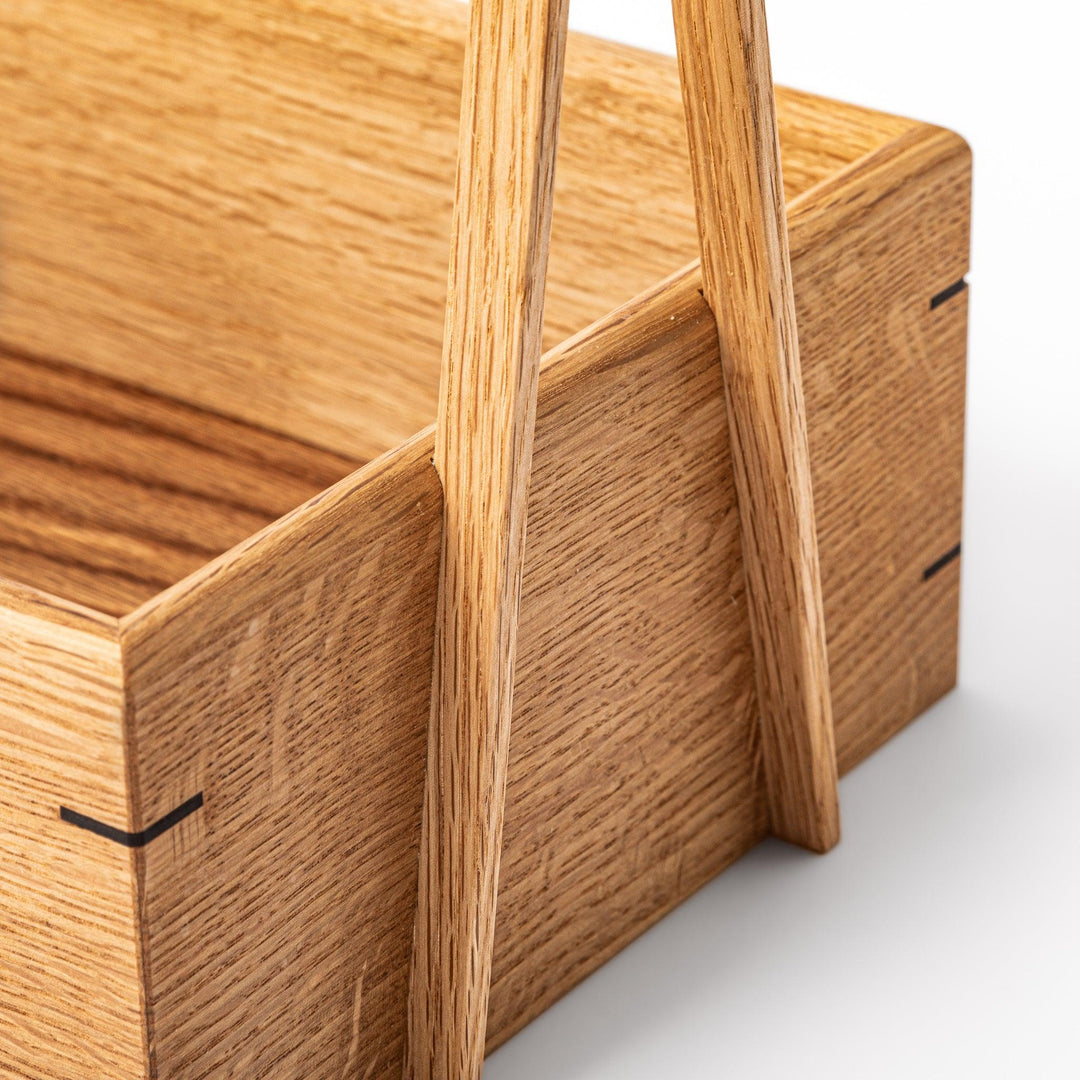 Modern Okamochi Wood Storage Caddy with Removable Serving Trays