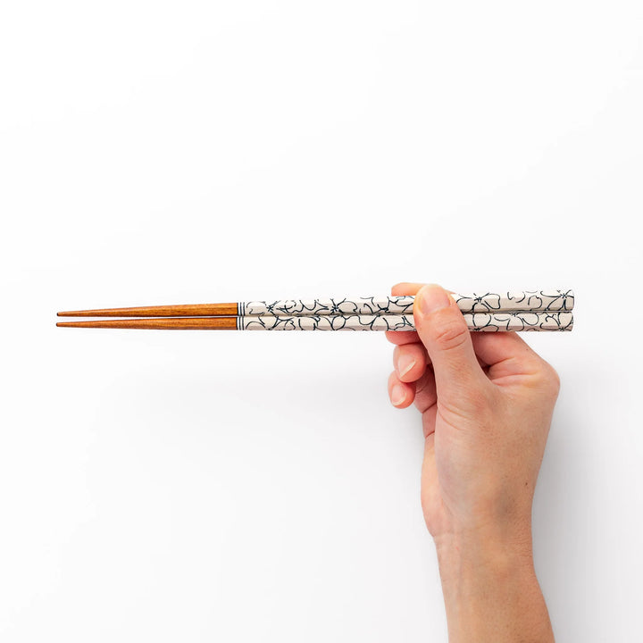 Red & Blue Sakura Japanese Chopsticks Set