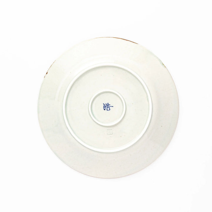 Rustic diamond weave ceramic salad plate in off white glaze