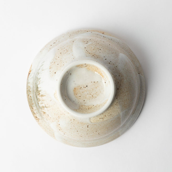 Rustic earth tone ceramic donburi bowl with matching lid ideal for serving rice noodles or soups.