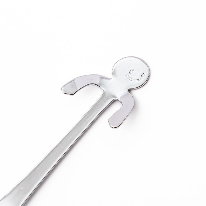 Cute smile face boy mug clip spoon unique stainless steel hanging teaspoon and beverage stirrer kitchen utensil