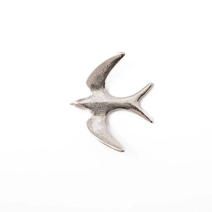 Elegant Japanese swallow cutlery rest unique flying bird shaped silver chopstick holder metallic hashioki tableware