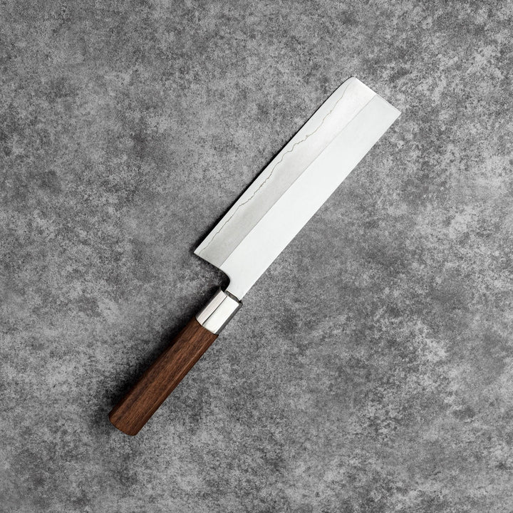 Traditional tosa ginsan nakiri vegetable knife sharp stainless steel japanese cleaver with wood handle kitchenware