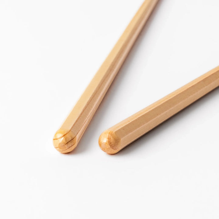 Japanese Hinoki wood chopsticks with smooth natural grain, lightweight design for everyday dining and traditional meals.