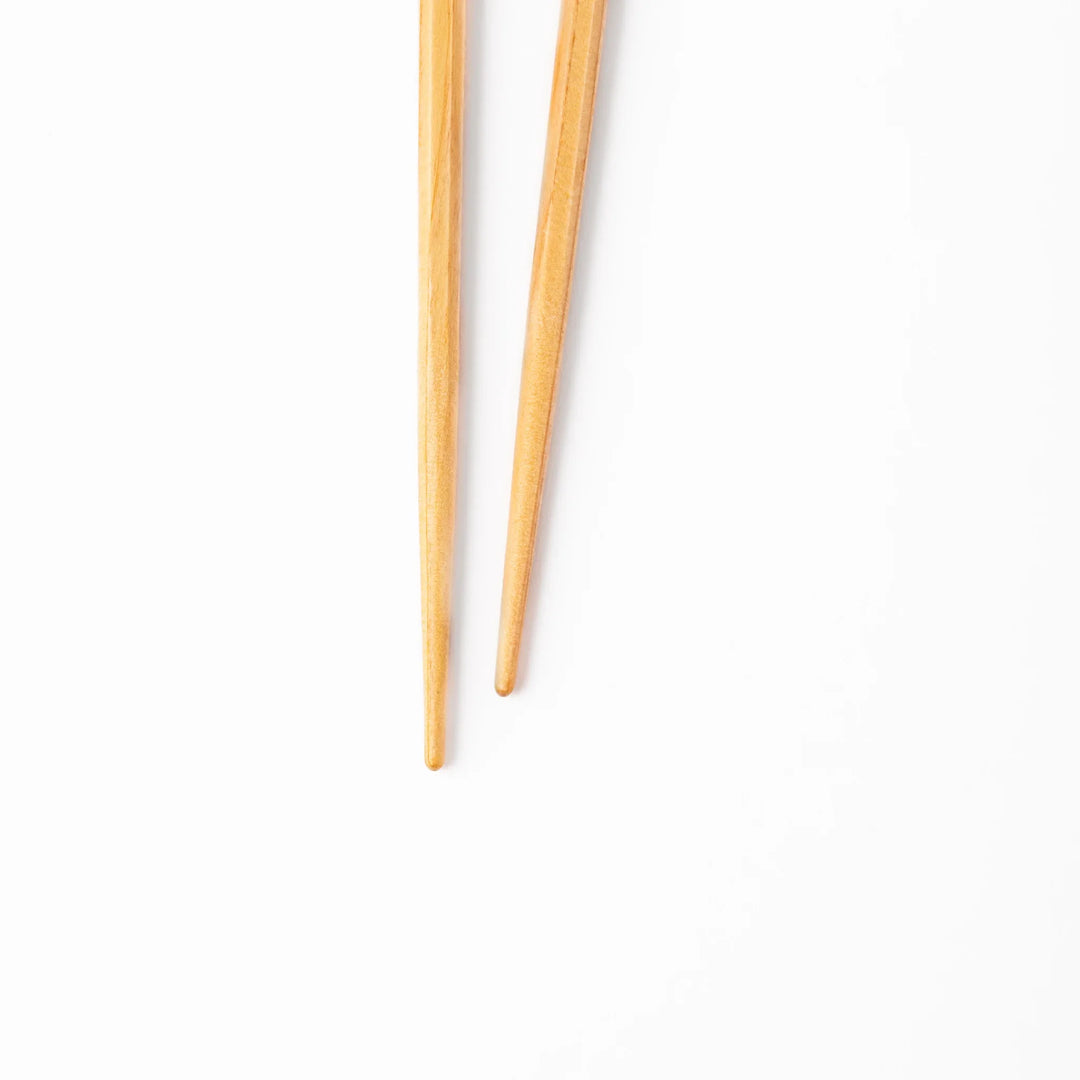 Japanese Hinoki wood chopsticks with smooth natural grain, lightweight design for everyday dining and traditional meals.