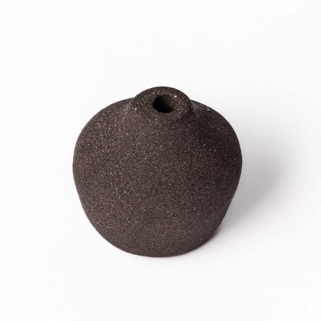 Black Minimalist Ceramic Bud Vase Set