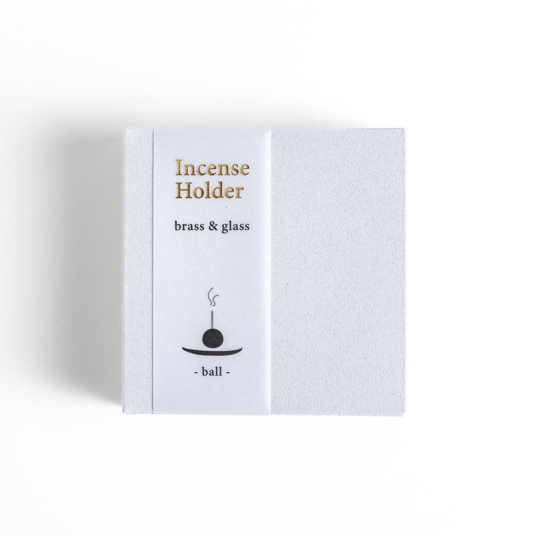 Modern brass & glass Incense Holder, beautifully packaged in a a sophisticated box.