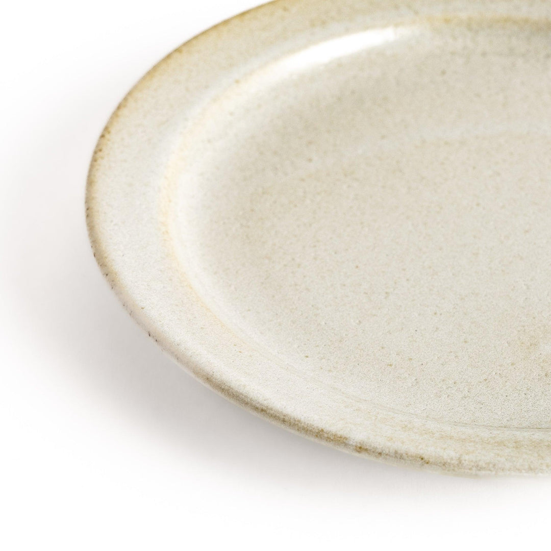 Color Harmony dessert plate featuring glossy multicolor design in blue red green yellow white and black for vibrant dining.