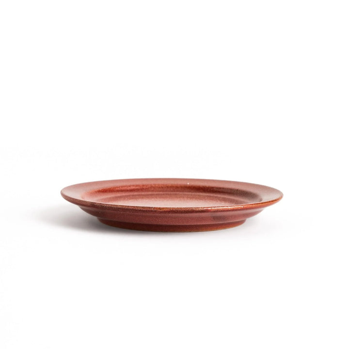 Color Harmony dessert plate featuring glossy multicolor design in blue red green yellow white and black for vibrant dining.