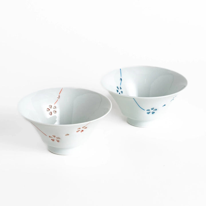 Petal crystal rice bowl with floral designs on white porcelain ideal for serving rice with elegance.