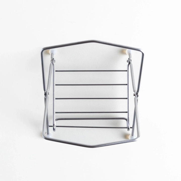 Top view of the stainless steel compost holder frame, highlighting the simple yet sturdy structure.