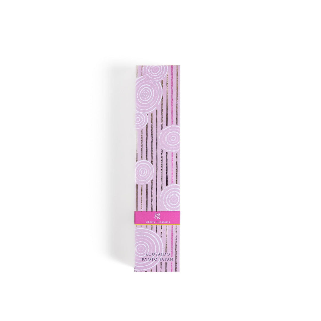 Cherry blossom incense sticks in a pink box with holder, offering a gentle floral fragrance inspired by Japanese spring
