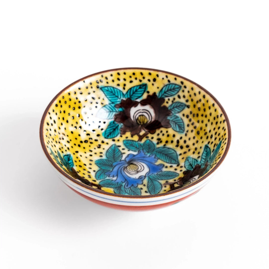 Elegant ceramic mug with vibrant floral gold and pastel design adding sophistication to daily use.