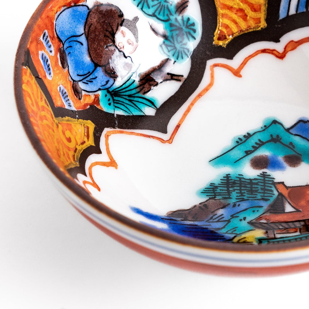 Elegant ceramic mug with vibrant floral gold and pastel design adding sophistication to daily use.