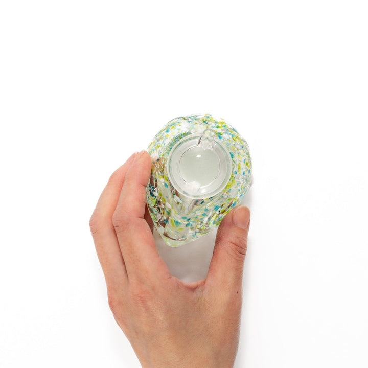 Ethereal Songbird soy sauce dispenser with a colorful speckled design, perfect for adding a whimsical touch to the table.